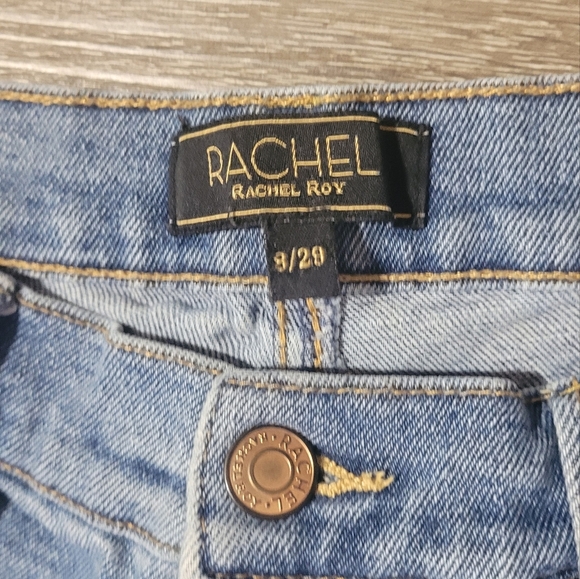 Rachel Roy Straight Size 8 or 29 Women's Distressed Denim Jeans - Picture 2 of 5